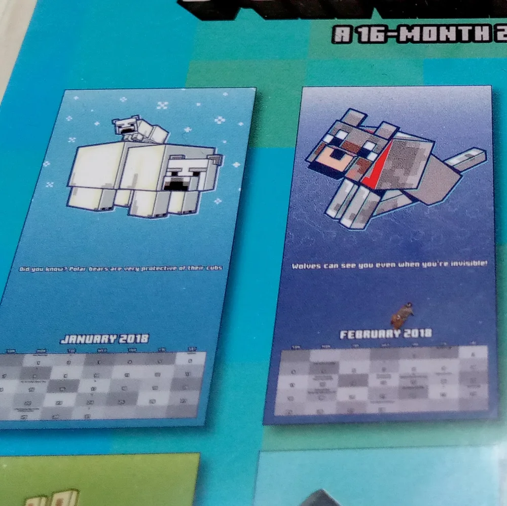 NIP Minecraft 2018 Collectible 16-Month Calendar